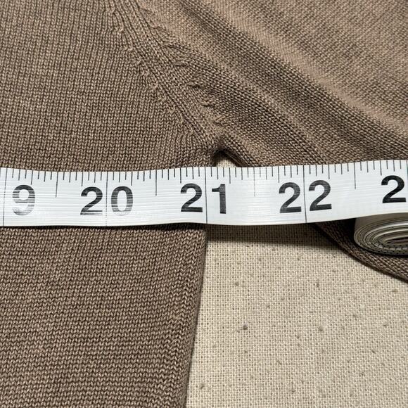 Pronto Uomo Sweater Mens Size Large Brown Mock Neck Tony Soprano Style Old Money - Picture 8 of 8